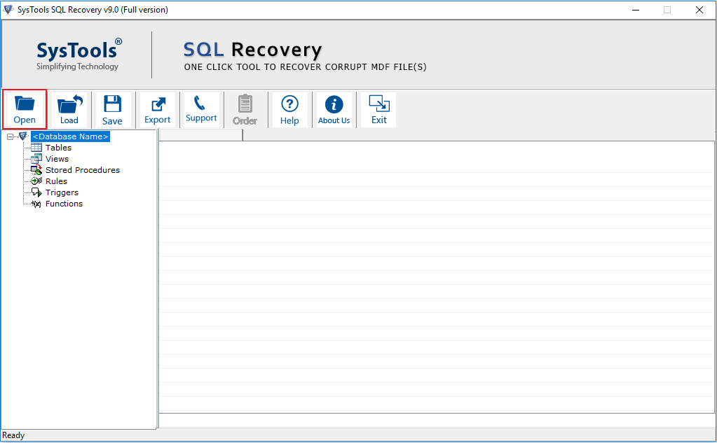 Browse damaged MDF file to fix SQL database issues